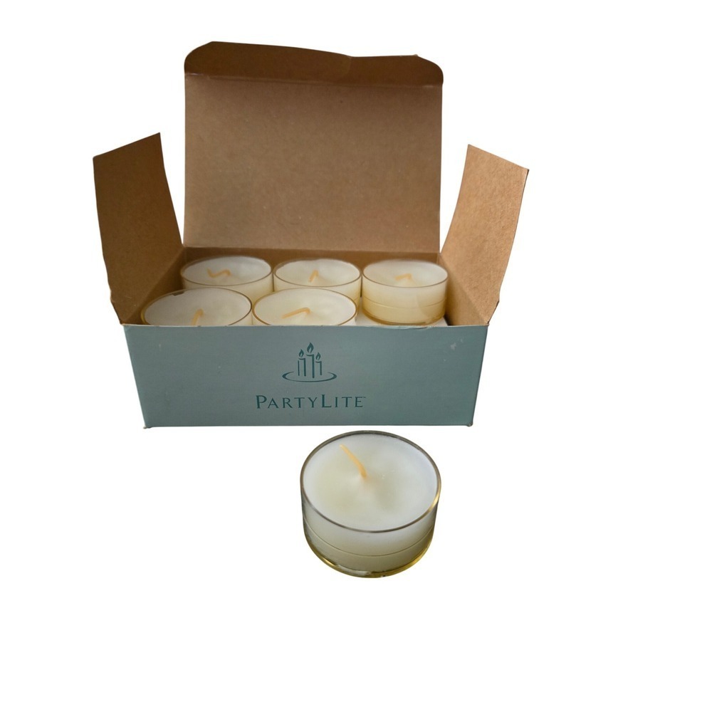 PartyLite Holiday Spices Ivory Tealight Candles 12 PackV0439 Scented Made in USA